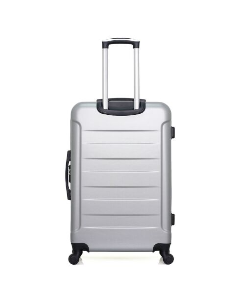 Elbe-A Reisekoffer mit 4 Rädern, 60 cm, mit einem Rad, mittelstark, grau
