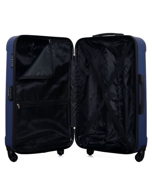 Valise Moyen Séjour 4 roues simples Elbe-A 60 cm bleu marine