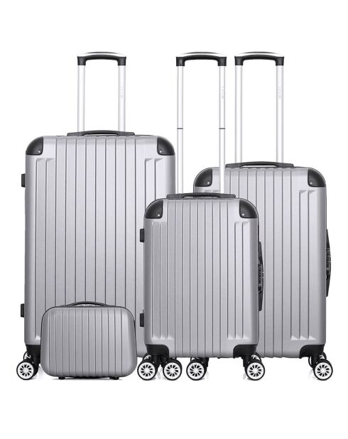 3 Valises & Vanity 4 roues simples Tage-C 30/55/65/75 cm grises