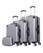 3 Valises & Vanity 4 roues simples Tage-C 30/55/65/75 cm grises