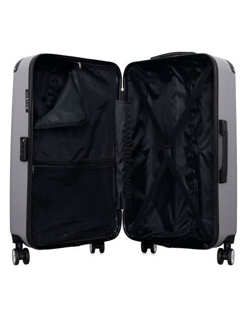 3 Valises & Vanity 4 roues simples Tage-C 30/55/65/75 cm grises