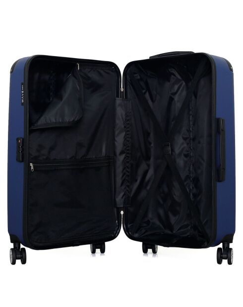 Valise Moyen Séjour 4 roues simples Tage 65 cm bleu marine