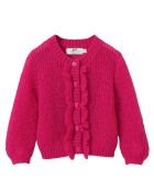 Cardigan en Maille mélangée douce rose fuchsia