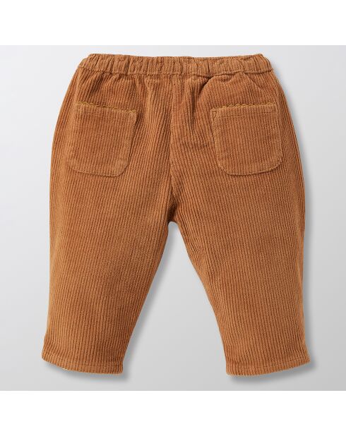 Pantaloni da ballo in velluto a coste marrone caramello