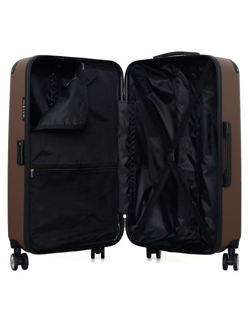 3 Valises 4 roues doubles 75/65/55 cm & Vanity Tage-C  marron