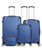 3 Valises 4 roues doubles 75/65/55 cm & Vanity Tage-C  bleu marine