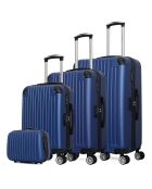 3 Valises 4 roues doubles 75/65/55 cm & Vanity Tage-C  bleu marine
