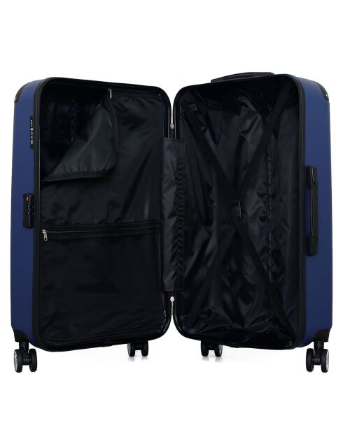 3 Valises 4 roues doubles 75/65/55 cm & Vanity Tage-C  bleu marine