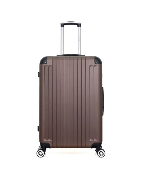 Tage Long Stay koffer met 4 wielen en enkele wielen 75 cm bruin