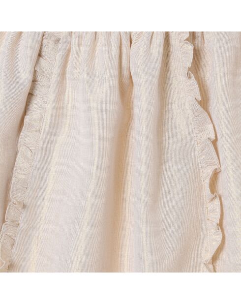 Gonna in cotone iridescente con spalline rimovibili in giallo chiaro