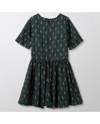 Robe fluide imprimée vert vif