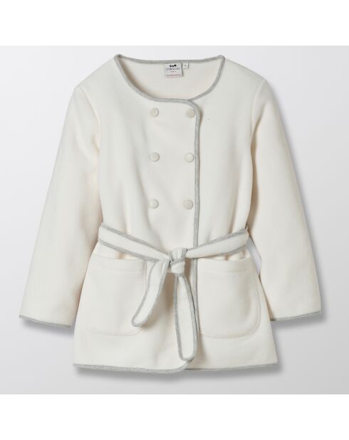 Robe de chambre en Polaire blanche