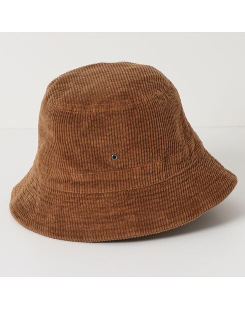 Chapeau en Velours de coton côtelé marron