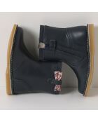 Boots en Cuir Liberty bleu foncé