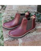 Chelsea boots en Cuir bordeaux