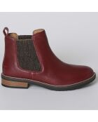 Chelsea boots en Cuir bordeaux