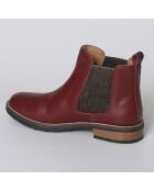 Chelsea boots en Cuir bordeaux