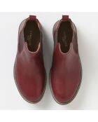 Chelsea boots en Cuir bordeaux