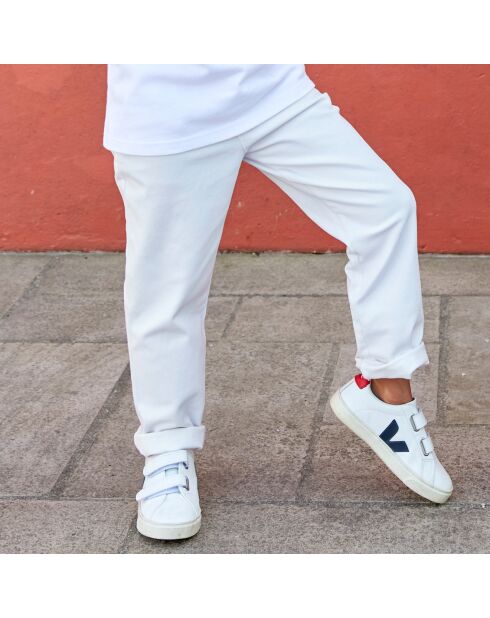 Pantalon mixte en Gabardine Collection One For Two blanc