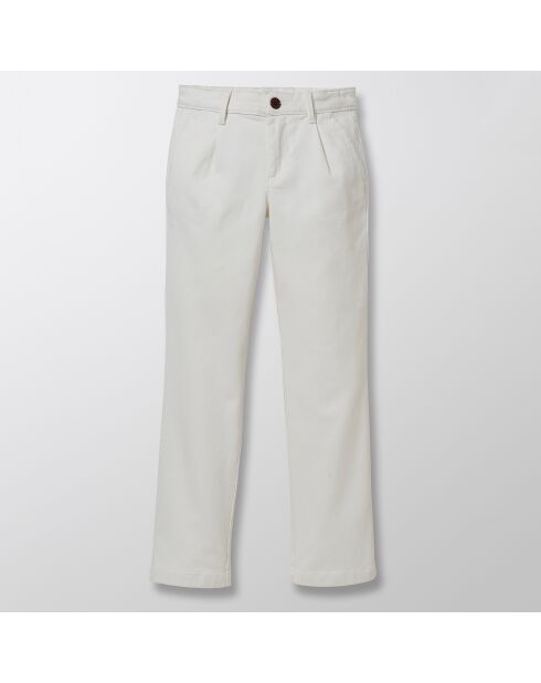 Pantalon mixte en Gabardine Collection One For Two blanc