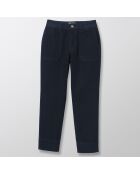 Pantalon en Toile de Coton bleu nuit