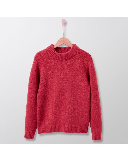 Pull en Maille mousseuse mélangée rouge