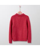 Pull en Maille mousseuse mélangée rouge