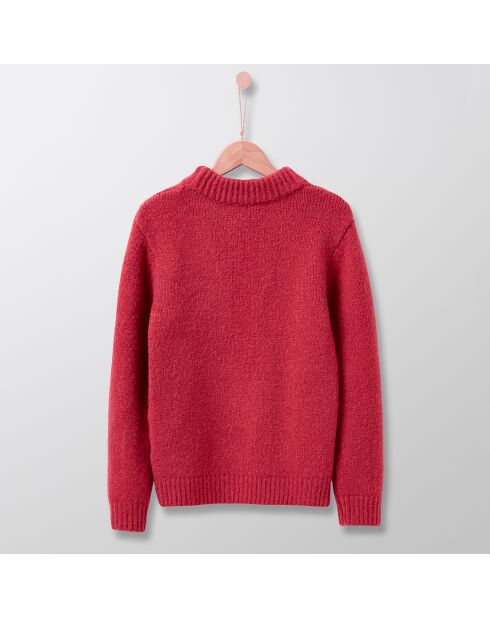 Pull en Maille mousseuse mélangée rouge