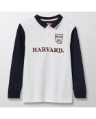 Polo en Coton Collection Exclusive Harvard blanc/noir/bordeaux