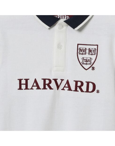 Polo en Coton Collection Exclusive Harvard blanc/noir/bordeaux