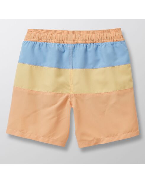 Short de bain Colo block orange clair/bleu/jaune