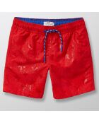 Short de bain étoiles magiques rouge vif