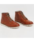 Boots en Cuir style montagne marron