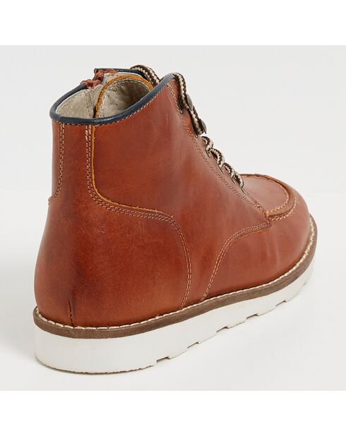 Boots en Cuir style montagne marron