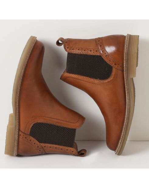 Chelsea boots en Cuir marron foncé