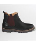 Chelsea boots en Cuir marron foncé/bordeaux