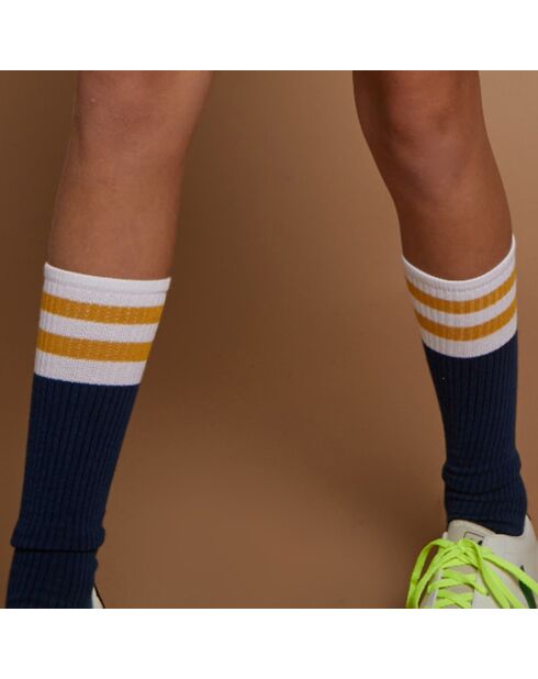 Calzini sportivi al ginocchio blu medio