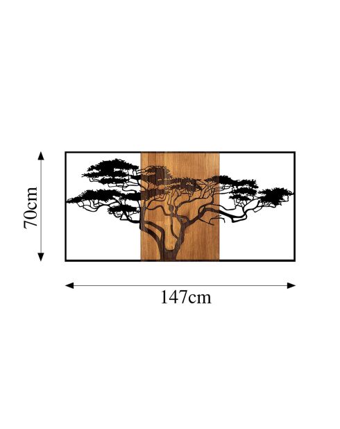 Décoration murale - 147x3x70 cm