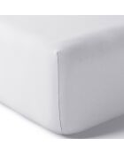 Drap housse 100% Percale de Coton Seignosse blanc