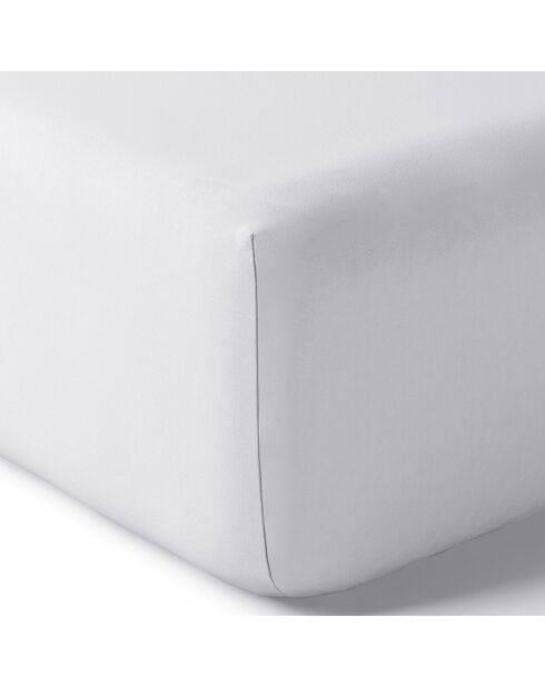 Drap housse 100% Percale de Coton Seignosse blanc