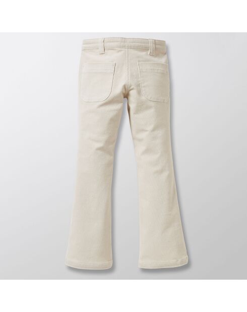 Pantalon en Velours  de Coton beige crème