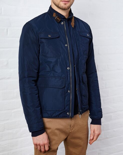 Blouson matelassé déperlant bleu foncé