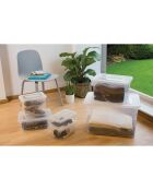 2 Boîtes Handy 12L transparentes