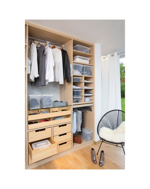 2 Boîtes Handy 12L transparentes