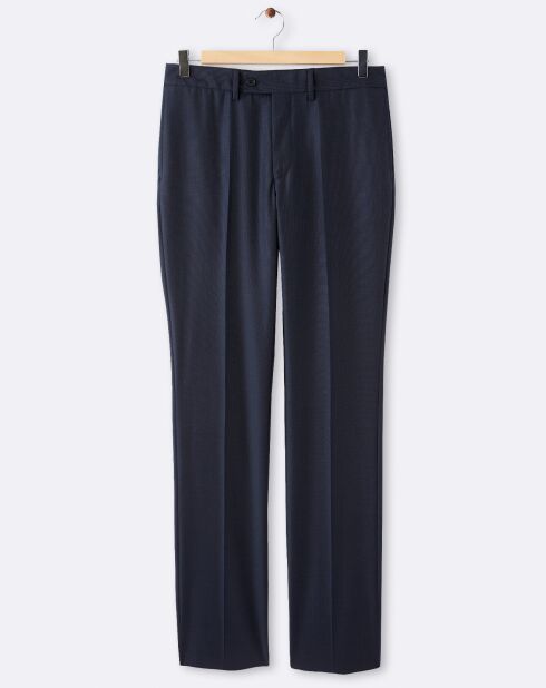 Pantalon de costume 100% Laine bleu foncé