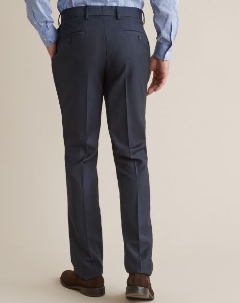 Pantalon de costume 100% Laine bleu foncé