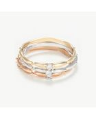 3 Bagues Love for 3 Diamants 0.07 ct or tricolore