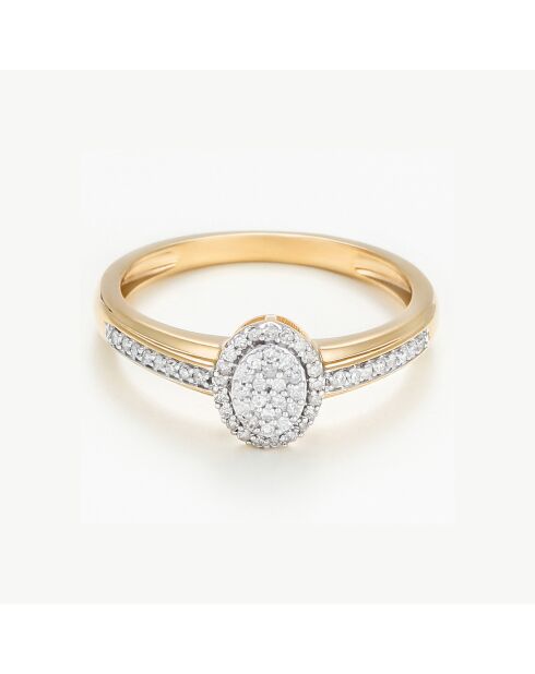 Alessandra diamanten ring 0,175 kt geelgoud