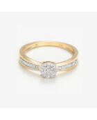 Bague Romantic Diamants 0.15 ct or jaune