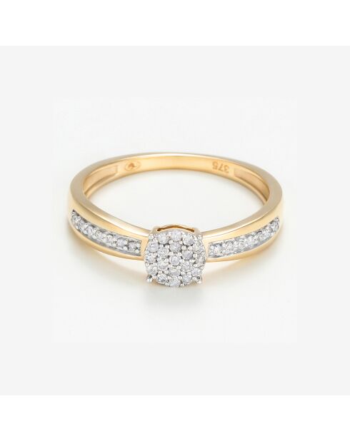 Bague Romantic Diamants 0.15 ct or jaune